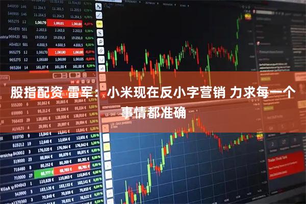 股指配资 雷军：小米现在反小字营销 力求每一个事情都准确